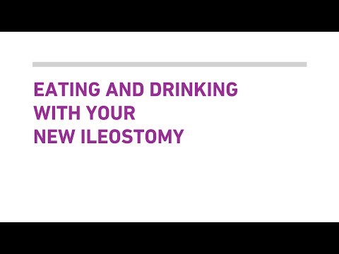 Eating and drinking with your new Ileostomy
