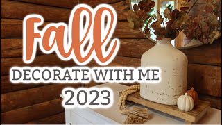 2023 FALL DECORATE WITH ME | EASY, AFFORDABLE HOME DECOR | COZY LOG CABIN DECOR ON A BUDGET