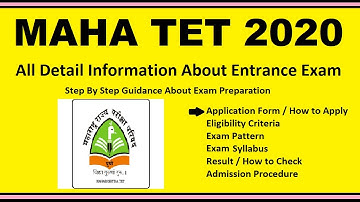 MAHA TET 2020 - Notification, Application, Dates, Eligibility, Admit Card, Pattern