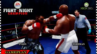 Microsoft Xbox 360 Gameplay: Fight Night Champion// Mike Tyson vs George Foreman (1080p 60fps)