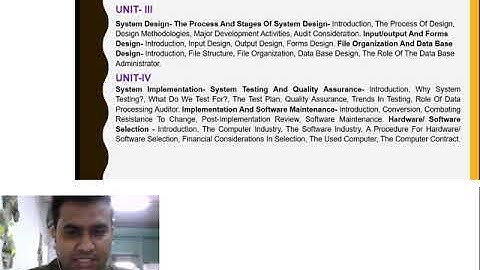 BCCA Sem 5 - System Analysis & Design : Lecture 1