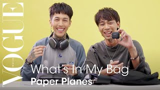 WHAT'S IN MY BAG - เปิดกระเป๋า Paper Planes 'ฮาย-ธันวา' และ 'เซน-นครินทร์'  | Vogue Thailand