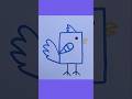 How to Draw a Cute Square Bird 🐦✨ Easy Kawaii Drawing Tutorial #CuteDrawing #BirdDrawing #KawaiiArt