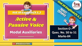 Active & Passive Voice (Modal Auxiliaries) Std.10 English (S.L.)