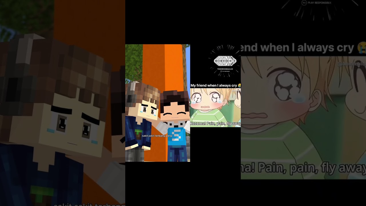 Original vs Animation - Stresmen obatin Odo Kentang #shorts #minecraft