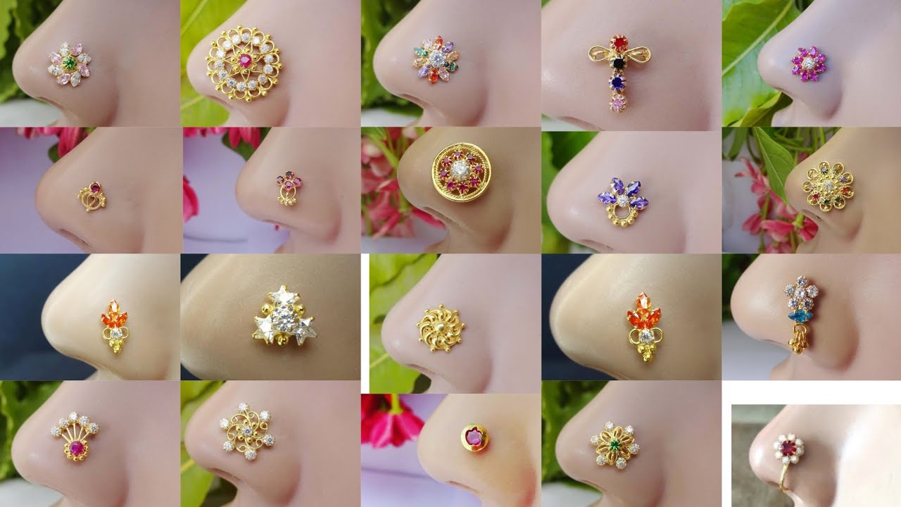 Latest gold Nose pin design with price  | Latest Gold Nose Ring Nathliya Collections 2021