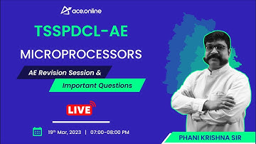 Microprocessors : TSSPDCL-AE | Revision Session & Imp Questions | Phani Krishna Sir | ACE Online