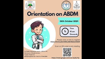 An virtual/online orientation session on ABDM will be held 6th October 2024 #future #nha