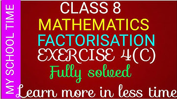 Class 8 math exercise 4c
