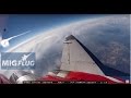 MiG-29 Edge of Space flight - Outside camera #2 - full length