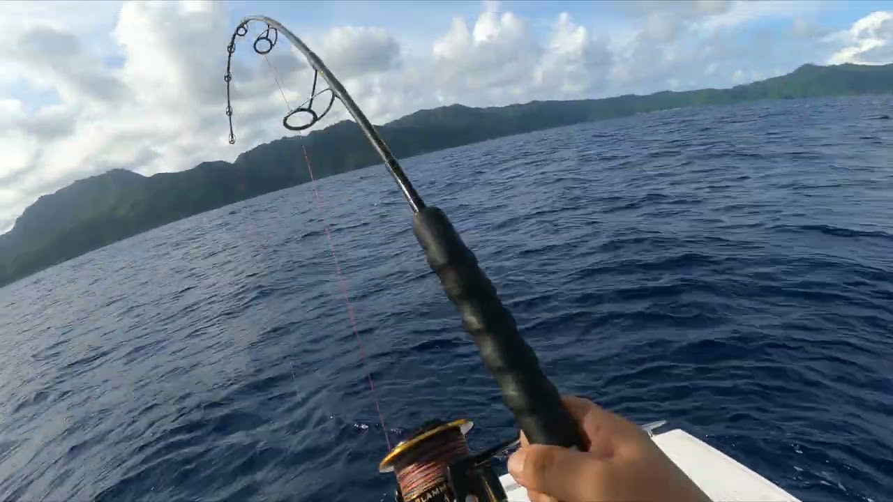 Dusty and Coach on the Tava'e Ula with Capt. Brian Peck