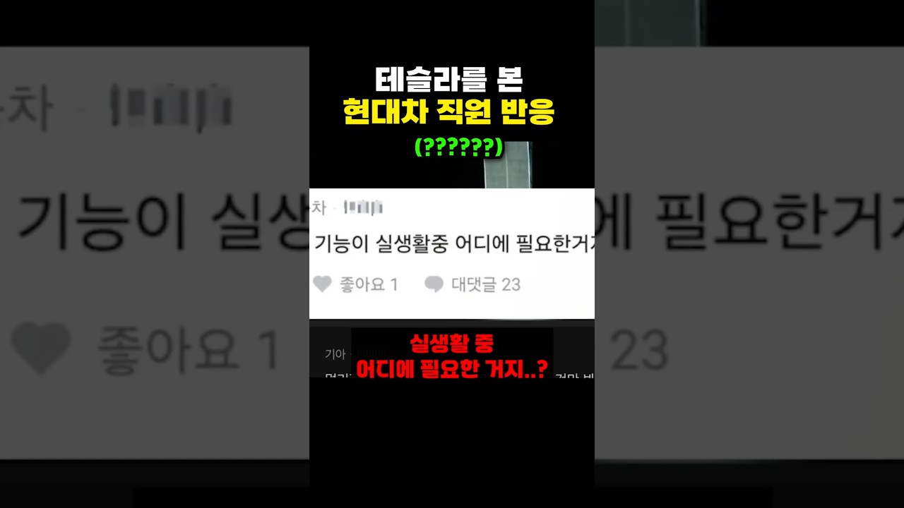 테슬라 로드스터를 본 현대차 직원 반응