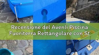 Recensione Del Avenli Piscina Fuoriterra Rettangolare Con Struttura In Acciaio Cm 258X179X66 Azzurra