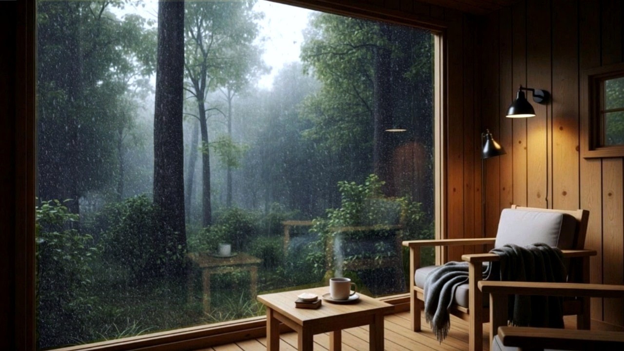 作業用BGM｜森を眺める雨音 4時間 #作業用BGM#読書用#癒し