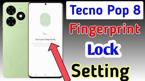 Tecno Pop 8 Me Finger Lock kaise lagaye/How to set fingerprint screen lock in tecno pop 8