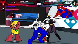 Universal M.u.g.e.n Battle - Spider-Man, Domino, Heat Man And Pepsi Man Vs. The Noid