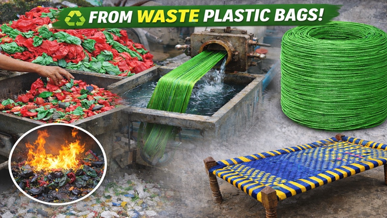 Making of Nylon Wire from Wastage | Inside Pakistan local factory