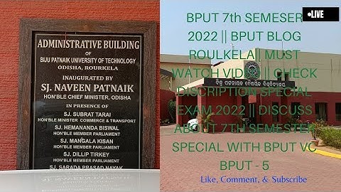 • LIVE BPUT 7th SEMESTER SKIP EXAM 2022 VIST BPUT MEET VC || SPECIAL EXAM 2022 || BPUT BLOG  - 5