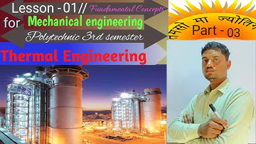 Thermal Engineering lesson 01 Fundamental Concepts part 3 polytechnic 3rd seme mechanical Engineer..