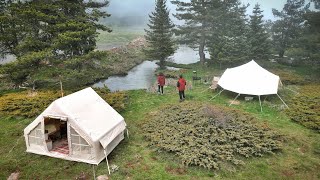 FOGGY CAMP WITH OUR INFLATABLE TENT AND STOVE by Ramble Soul 171,343 views 1 year ago 33 minutes