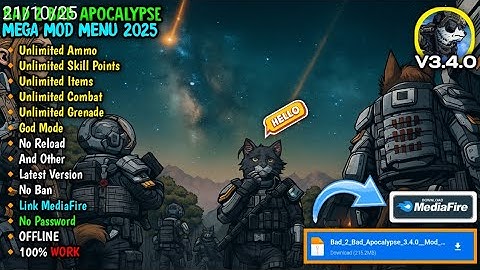 Download Bad 2 Bad Apocalypse Mod Apk V3.4.0 || MOD MENU VIP || No Password 2025