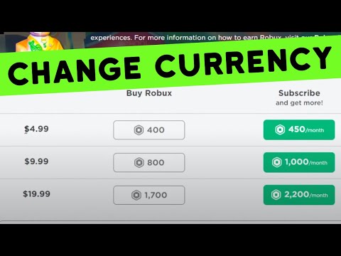 ? How to Change Currency on Roblox (Step by Step) *New Method*
