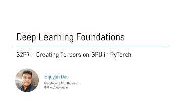Deep Learning with PyTorch | S2P7 | DEMO | Creating tensors on GPU in PyTorch