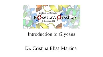 Introduction to Glycans - Rosetta Virtual Workshop 2021