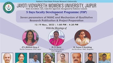 #JVWU- 5 Days Faculty Development Programme (FDP) 2022 DAY-3