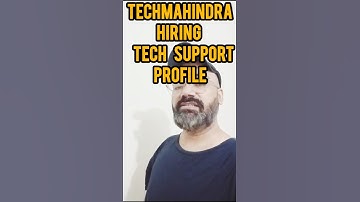 Techmahindra hiring Tech support profile#shorts