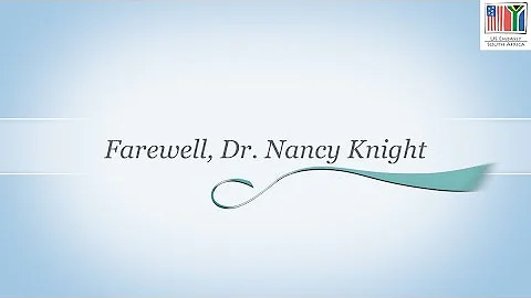 Farewell, Dr. Nancy Knight