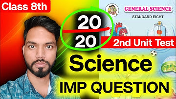 Class 8 Science Most Important Questions | 2nd Unit Test Exam | SD Tech
