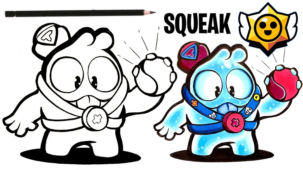 Comment Dessiner Le Nouveau Brawler Squeak De Brawl Stars Social Useful Stuff Handy Tips - dessin de brawleur sur brawl stars