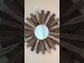 Stonebriar Large Round 32" Wooden Sunburst Wall Mirror