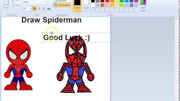 How to draw Spider man with MS Paint   Spiderman cool drawing and painting