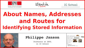 About Names, Addresses and Routes for Identifying Stored Information | Philippe Janson