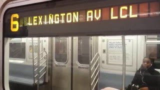 IRT Lexington Avenue Line: R62A & R142/A (4) (5) (6) Trains @ Bleecker Street