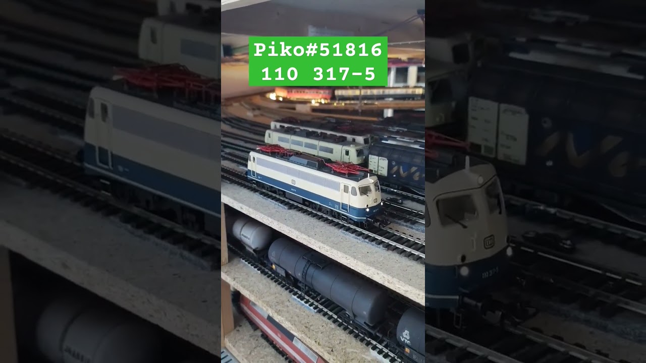 Neuzugang in GÜNTHERSBRONN... PIKO 51816 🚈110 317-5...mal fix im Schattenbahnhof getestet...