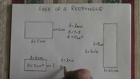 Area of a Rectangle Formula