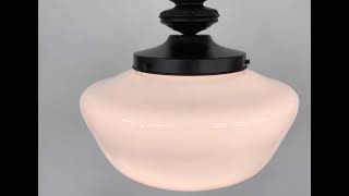 Large Milk Glass Pendant Light