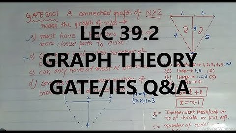 Network Theory 39.2 | Graph Theory | Previous year Gate/IES Problems | GATE 2022 | IES 2022 |