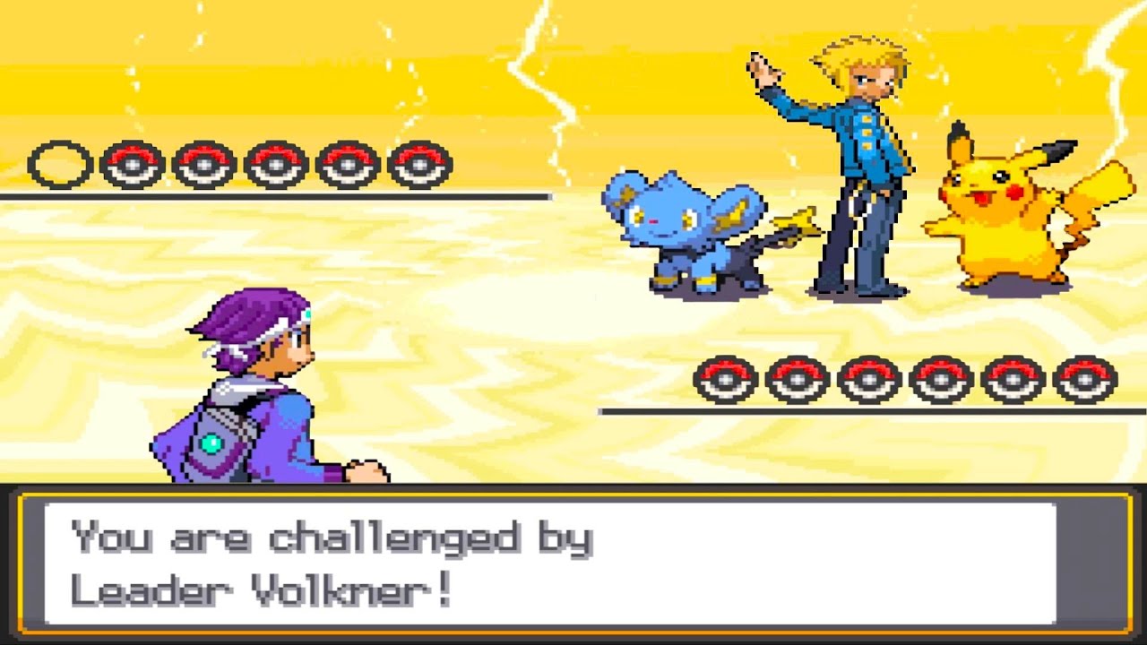 Pokemon Garbage Gold Deluxe - vs Gym Leader Volkner (Auto Electric Terrain)