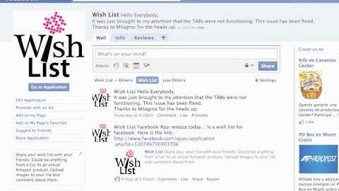 Facebook Wish List Tutorial