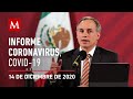 Informe diario por coronavirus en México, 14 de diciembre de 2020