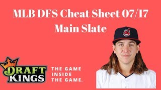 MLB DFS Cheat Sheet 07/17 (Main Slate)