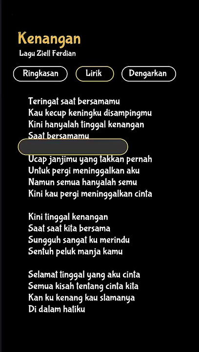 KENANGAN - Ziel Ferdian (Full lirik)