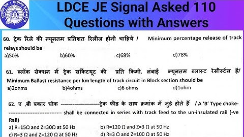 Railway Departmental Exam Asked Questions with Answers || PYQ || S&T | Signalling Question Objective