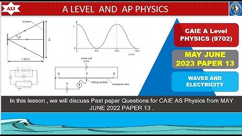 AS LEVEL PHYSICS 9702 PAPER 1 | May/June 2023 | Paper 13 | 9702/13/M/J/23 | Detailed Solution-Part04