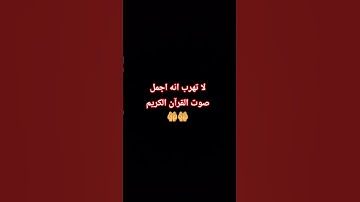 لا تهرب انه اجمل صوت القرآن الكريم  🤲🤲