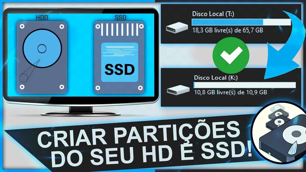 Como Criar Partições do seu HD ou SSD de Forma Simples e Eficaz - YouTube
